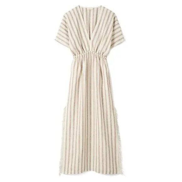 NWOT Tory Burch Striped Linen Kaftan - Picture 1 of 4
